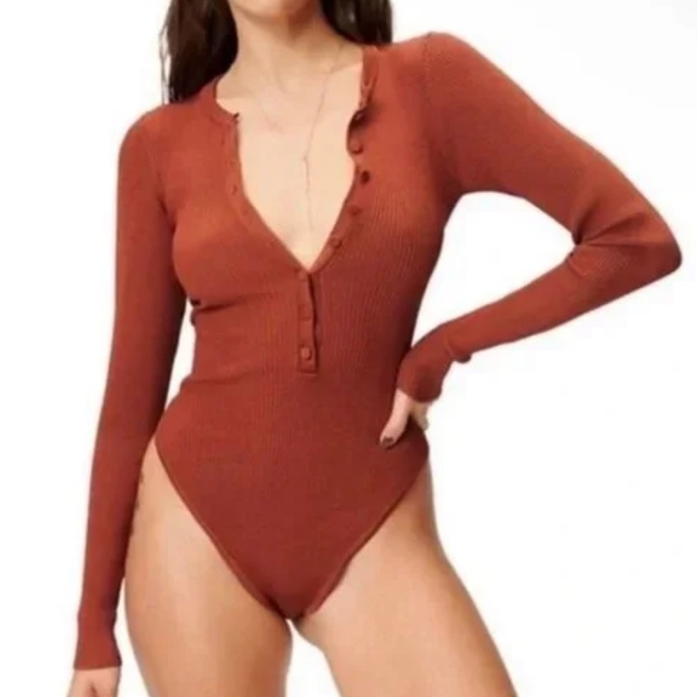 GOOD AMERICAN Brick Sweater Bodysuit XS